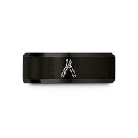engraved jewelry for her – black tungsten multi tool pliers wedding band