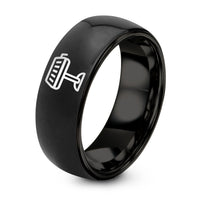 Engraved Gifts for Women – black tungsten park grill ring