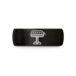 unique rings for her – black tungsten park grill wedding band
