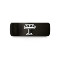 unique rings for her – black tungsten park grill wedding band