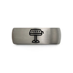 customized presents for her – grey tungsten park grill wedding band