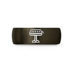 women’s metal rings – gunmetal & black tungsten park grill wedding band