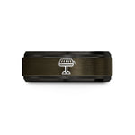 women’s metal rings – gunmetal & black tungsten park grill wedding band