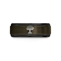 women’s metal rings – gunmetal & black tungsten park grill wedding band