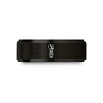 custom engraved men ring – black tungsten adjustable wrench wedding band