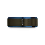 custom engraved ring – gunmetal & blue tungsten graduated pipette wedding band