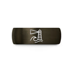 comfortable tungsten band – gunmetal & black tungsten lighthouse beam wave wedding band