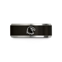 tungsten wedding bands men – black & silver tungsten bald eagle wedding band