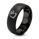 Engraved Tungsten Couples Rings – black tungsten bald eagle ring