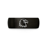 couples matching tungsten rings – black tungsten bald eagle wedding band