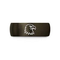 tungsten wedding bands men – gunmetal & black tungsten bald eagle wedding band