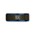 tungsten wedding ring him – gunmetal & blue tungsten circuit board wedding band