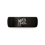 men's tungsten wedding band – black tungsten power horns wedding band