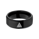 black tungsten ring him – black tungsten triangular tiling wedding band