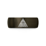 black tungsten ring him – gunmetal & black tungsten triangular tiling wedding band