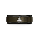 black tungsten ring him – gunmetal & black tungsten triangular tiling wedding band
