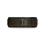 engraved promise rings him – gunmetal & black tungsten halligan tool wedding band