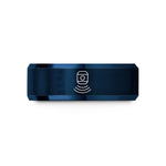 comfortable men's wedding band – blue tungsten infrared sensor wedding band