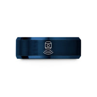 comfortable men's wedding band – blue tungsten infrared sensor wedding band