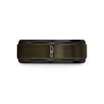 black men’s wedding ring – gunmetal & black tungsten skiving knife wedding band