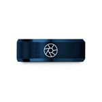 unique wedding bands her – blue tungsten camera aperture wedding band