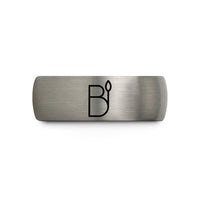 unique wedding bands her – black & grey tungsten ligature reed wedding band