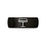 personalized rings for her – black tungsten platform sign wedding band