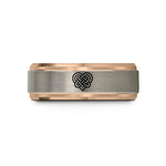 custom tungsten ring her – rose gold tungsten celtic love knot wedding band