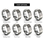 font options for inside engraving on gray enter key rings