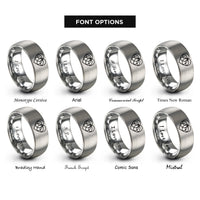 font options for inside engraving on gray epicycloid cardioid rings