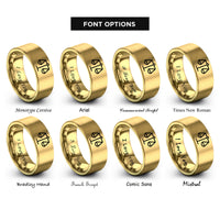 font options for inside engraving on gold equality rings