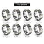 font options for inside engraving on gray esc key rings