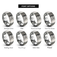 font options for inside engraving on gray esc key rings