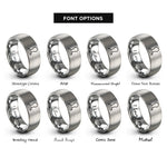 font options for inside engraving on grey espresso tamper rings