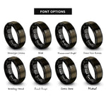 font options for inside engraving on gunmetal & black espresso tamper rings