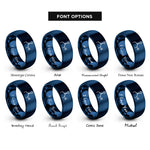 font options for inside engraving on blue ester coor rings