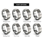 font options for inside engraving on silver ester coor rings