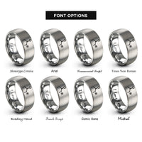 font options for inside engraving on silver ester coor rings