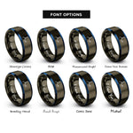 font options for inside engraving on gunmetal & blue ester coor rings