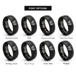 font options for inside engraving on black euphoniums clef rings