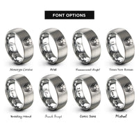 font options for inside engraving on grey euphoniums clef rings