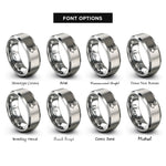 font options for inside engraving on gray europe rings