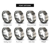 font options for inside engraving on grey europe stamp rings