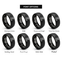 font options for inside engraving on black exhaust headers rings