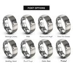 font options for inside engraving on grey exhaust headers rings