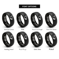 font options for inside engraving on black exhaust tip rings