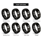 font options for inside engraving on black exhaust tip rings