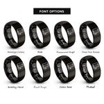 font options for inside engraving on black external hard drive rings