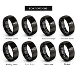 font options for inside engraving on black eye bolt rings