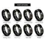 font options for inside engraving on black & gray eye of providence rings